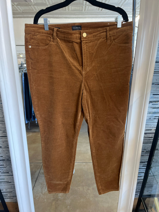 TALBOTS 16P Tan Corduroy Pants