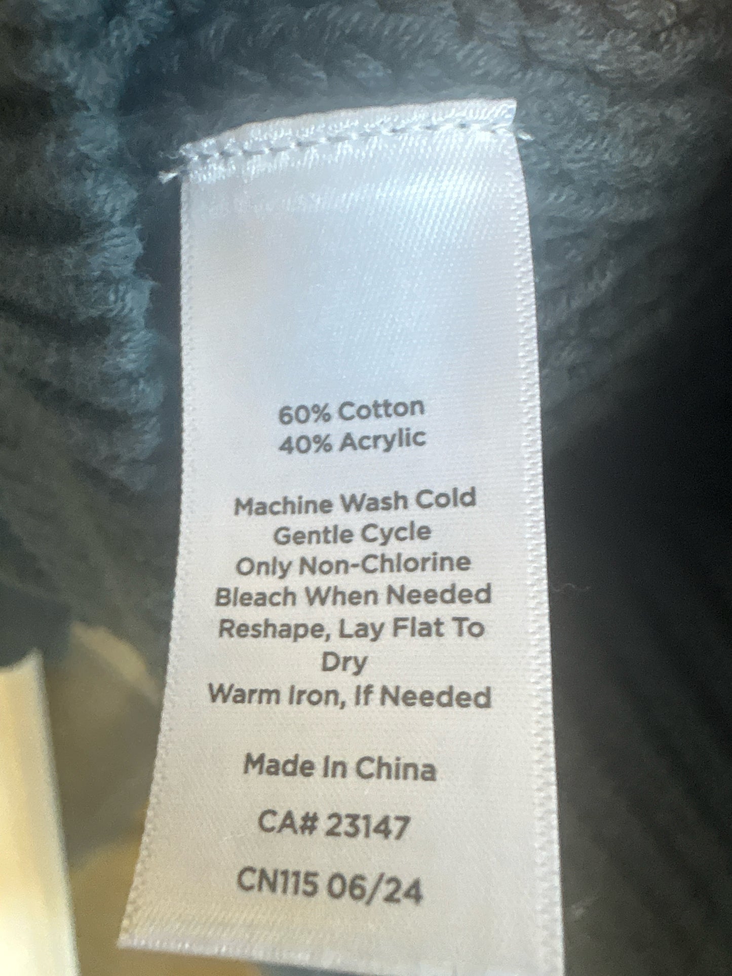 haven Size S Blue Cable Knit Pullover/Hoodie