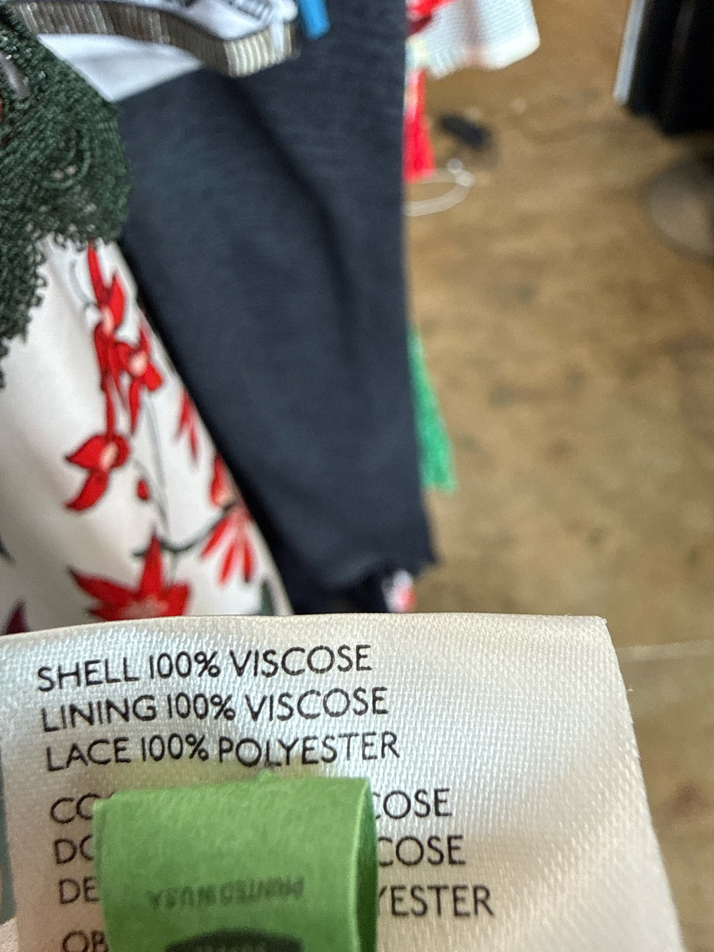 Anthropologie Size 0P Cream/Green Dress