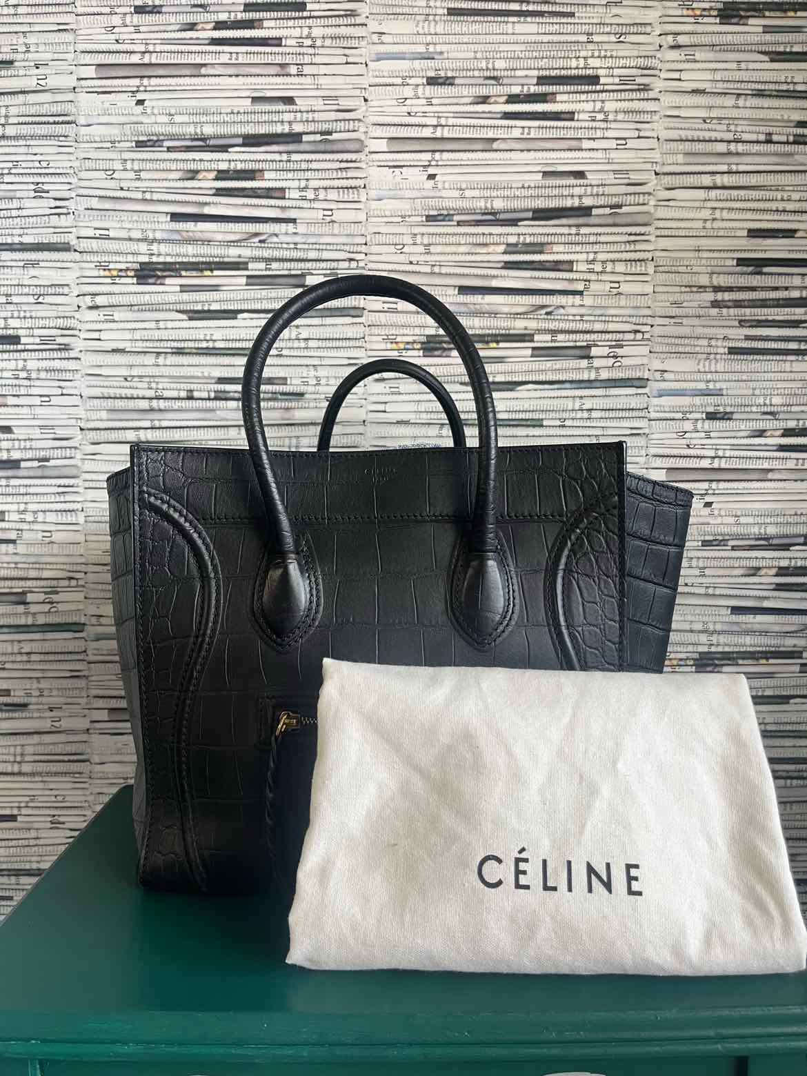 Celine Black Lugage Bag