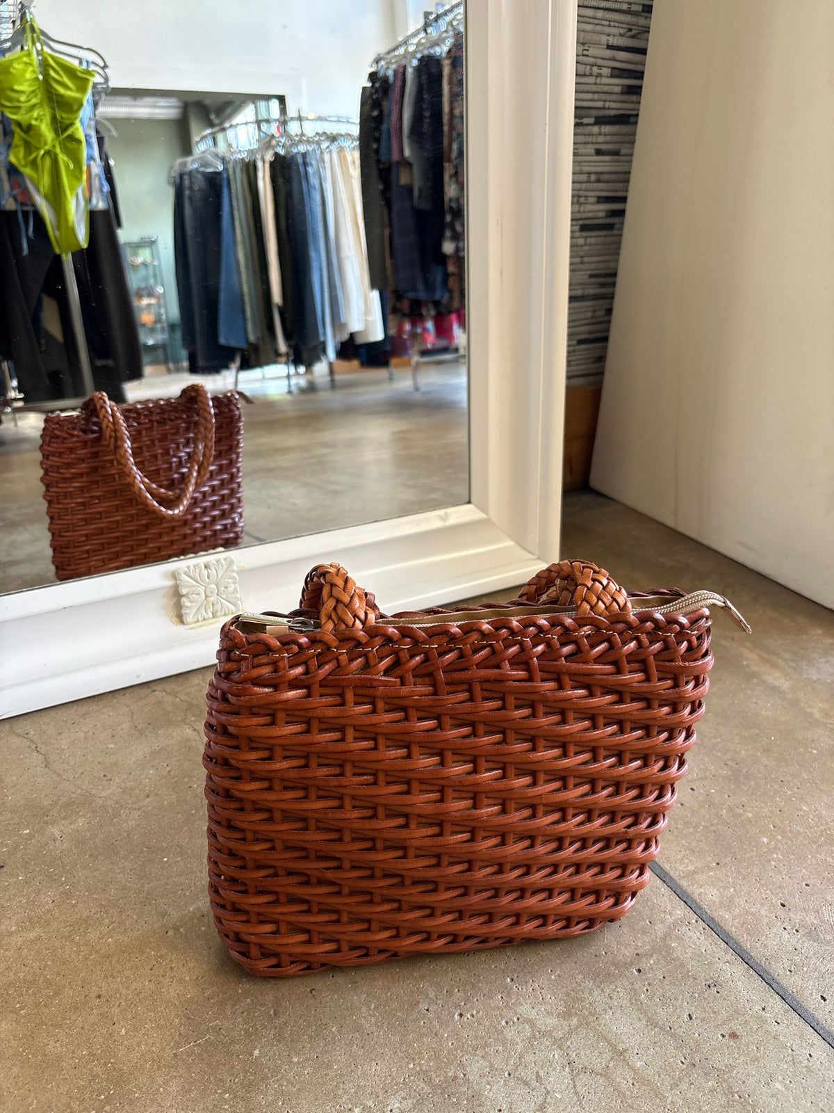 Brown Woven Purse