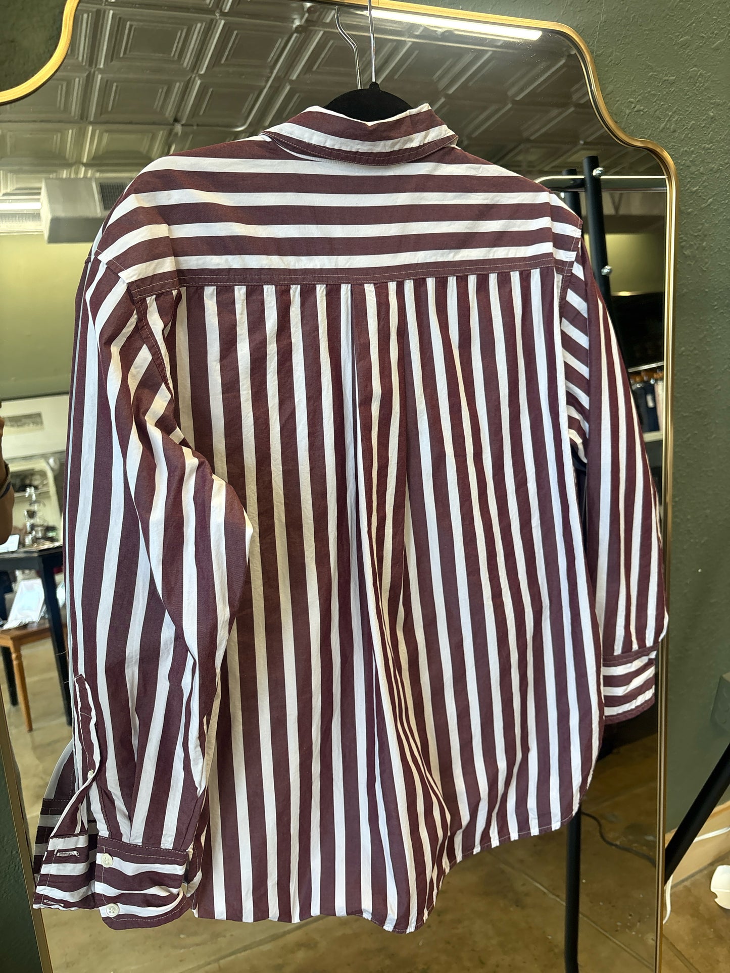 A.Ren Size S maroon and white Top
