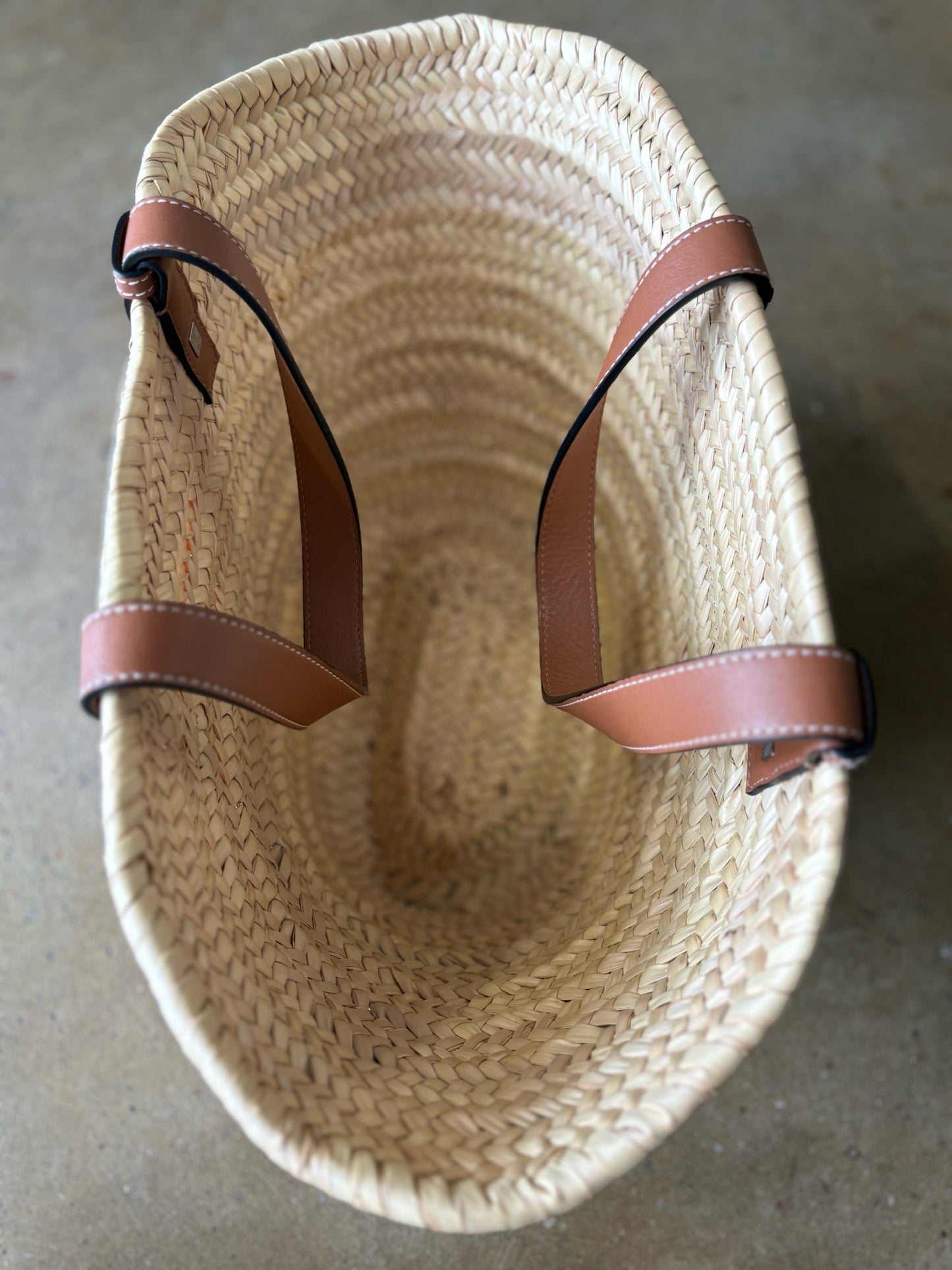 Loewe Cream/Navy Straw Luxury