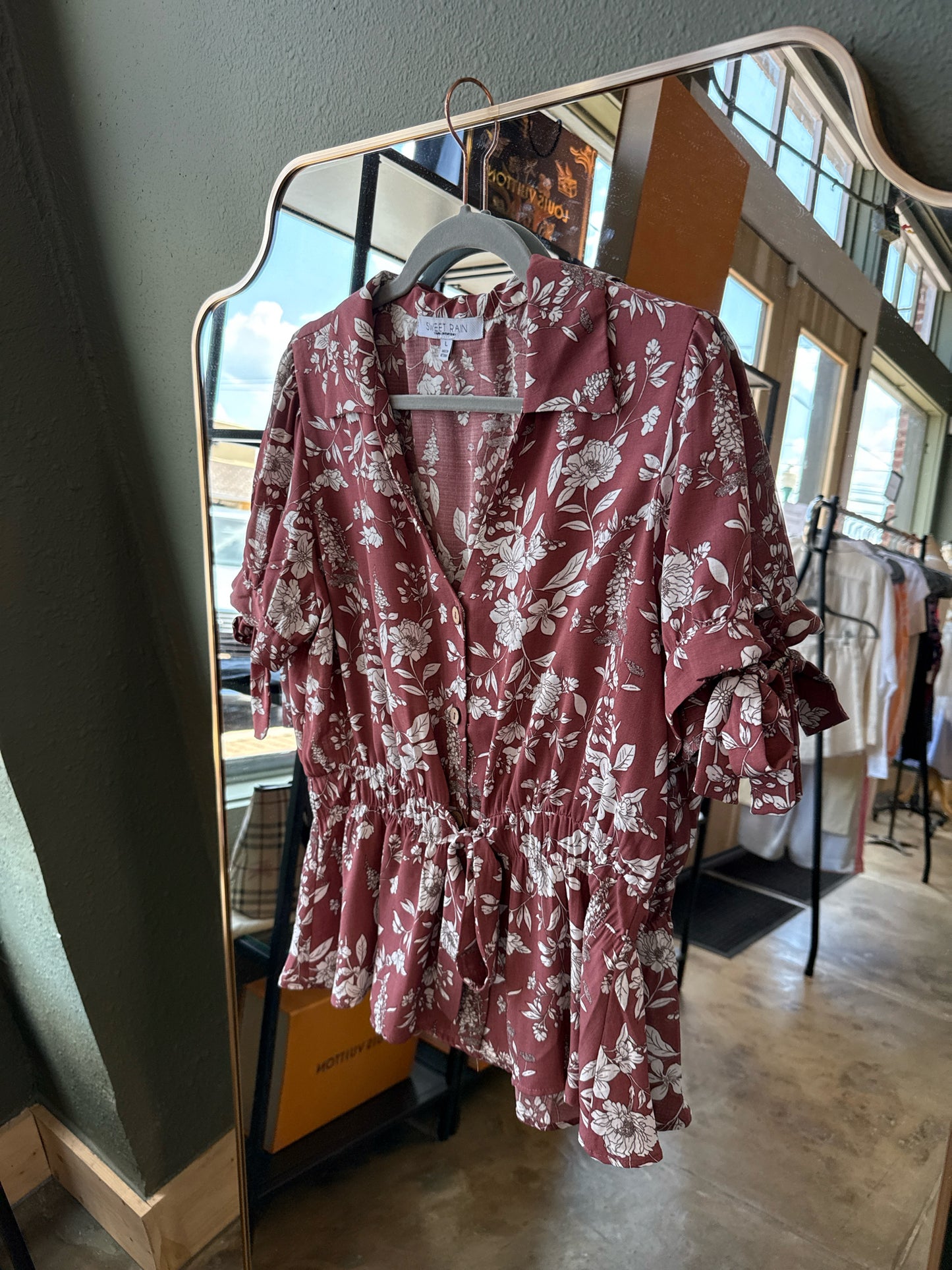 Sweet Rain Size L Rose Top