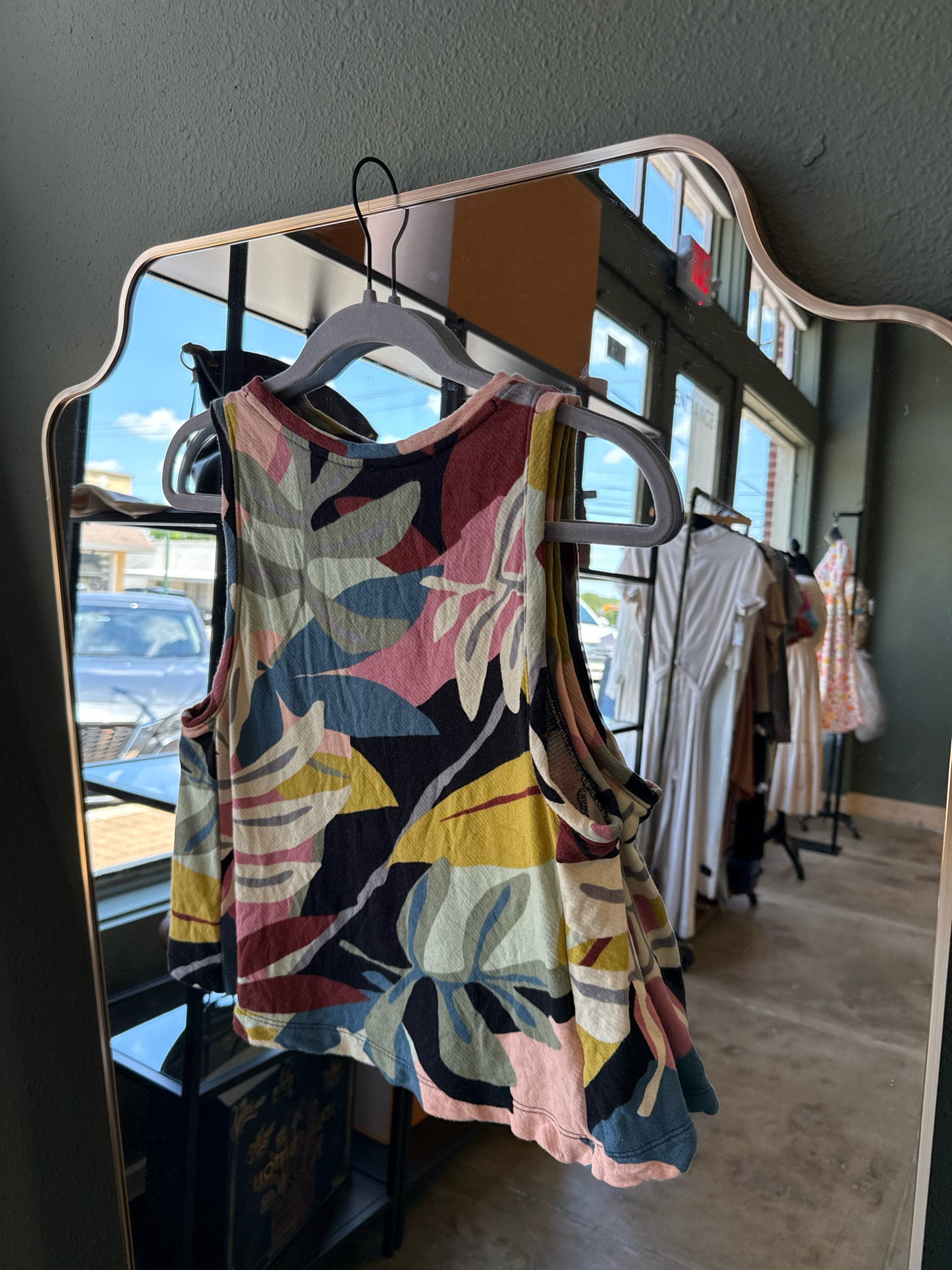 LOFT Size S multi Floral Top