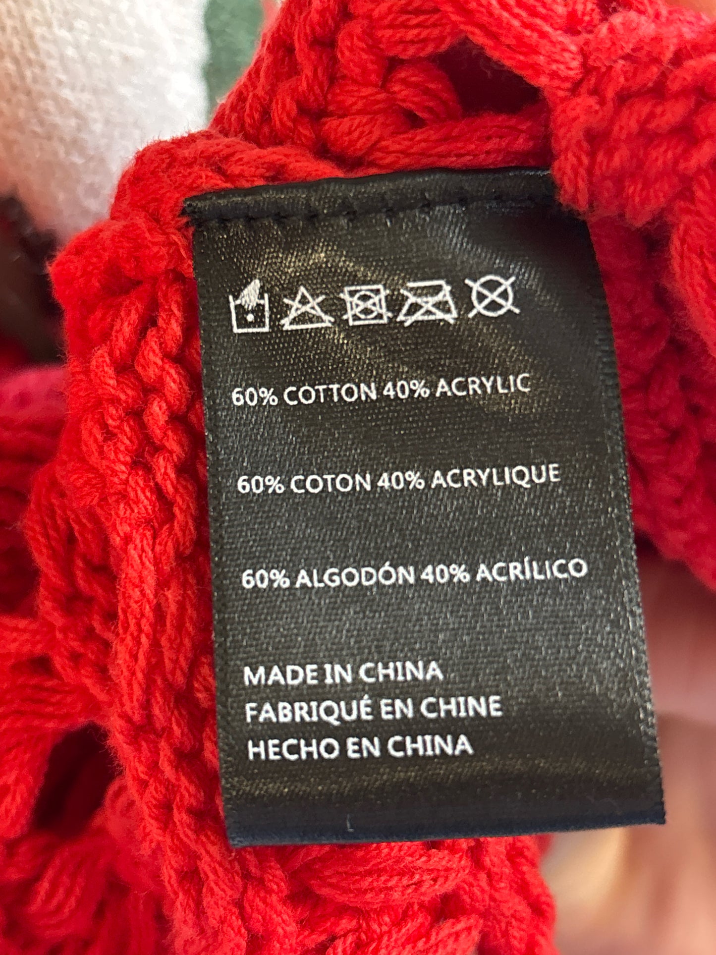 Maeve Size One Size Red Crochet Cardigan