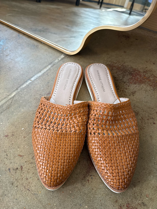Adrienne Vittadini Shoe Size 8.5 Brown Mules