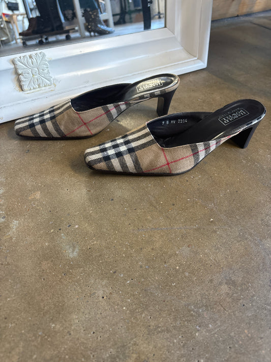 Harold Powell Shoe Size 7 multi Plaid Heels