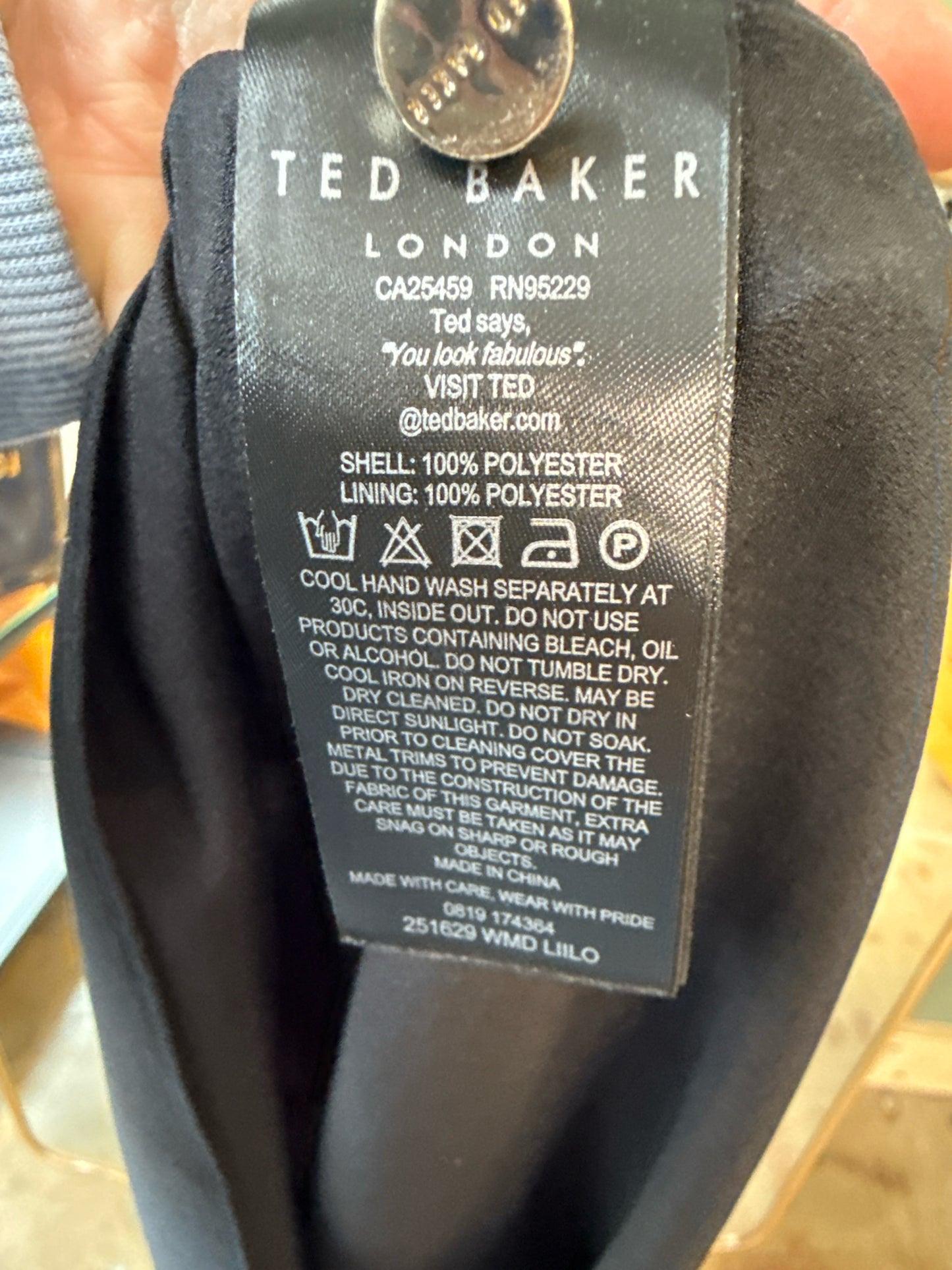 ted baker Size 3 black/floral Dress