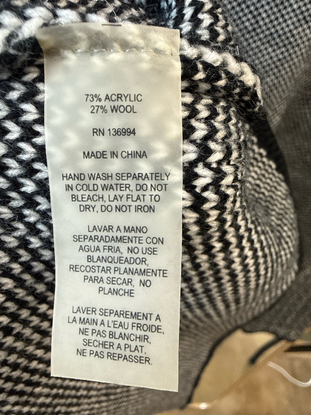 sioni Size L B&W Coat