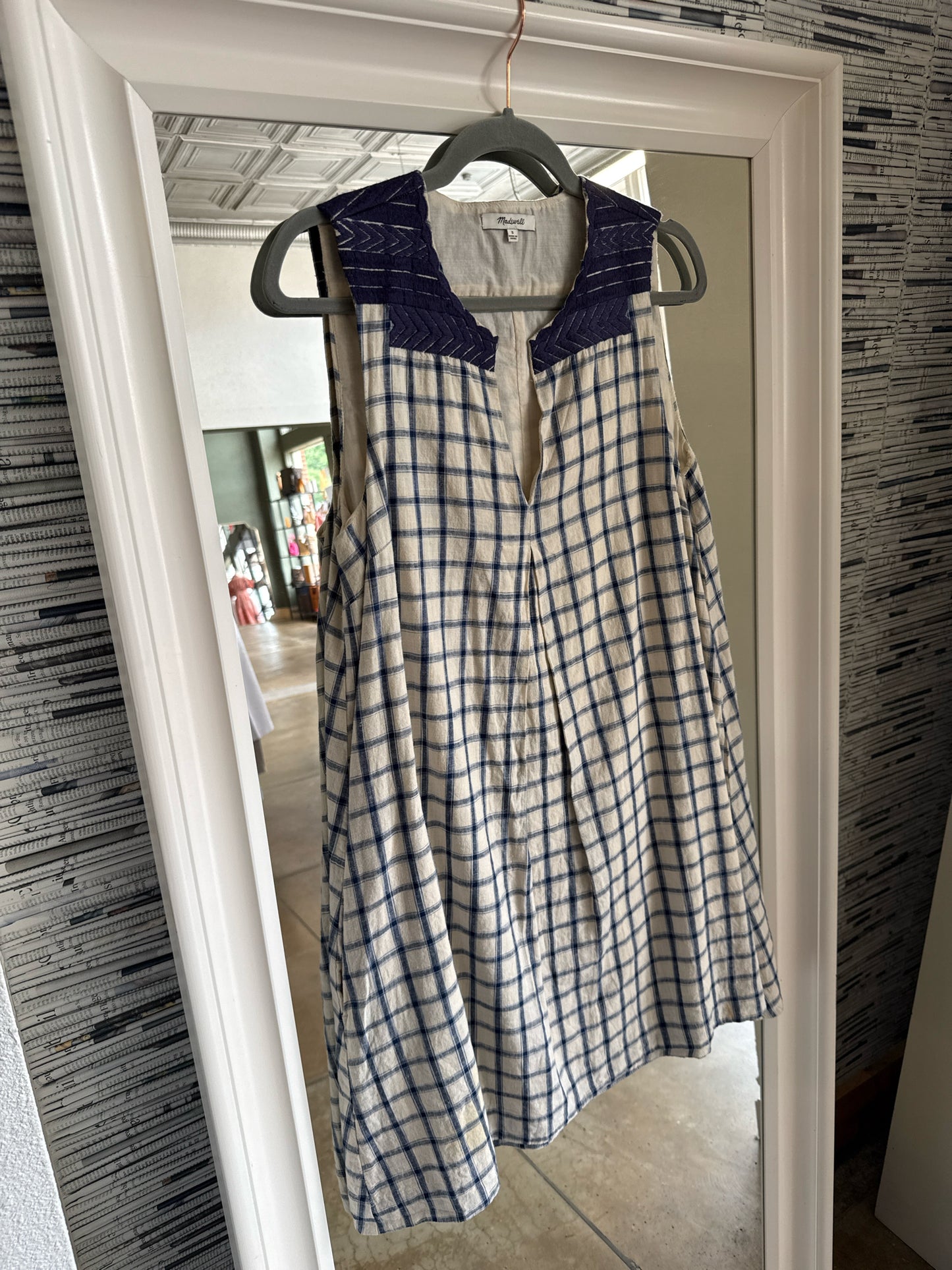 MADEWELL Size S Blue/White Dress