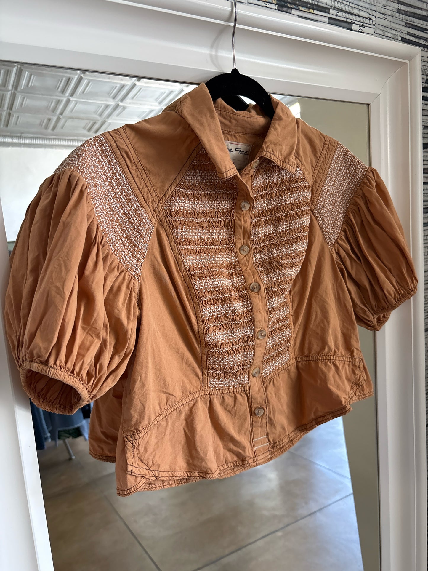 We The Free Size S Brown Top