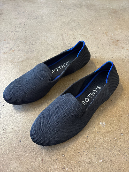 ROTHY'S Shoe Size 6.5 Black Knit Flats