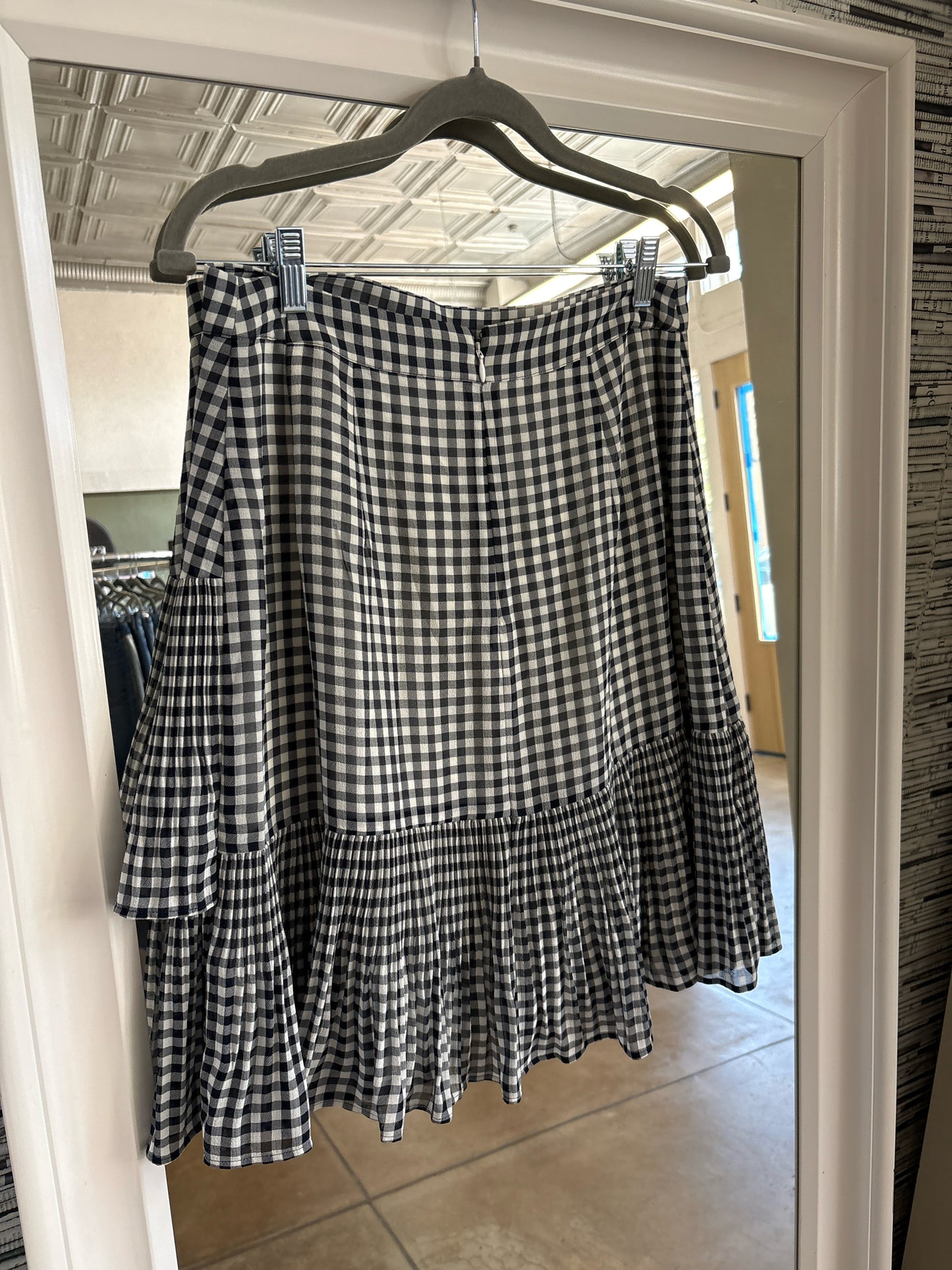 ANN TAYLOR Size 6 Navy/Cream Skirt