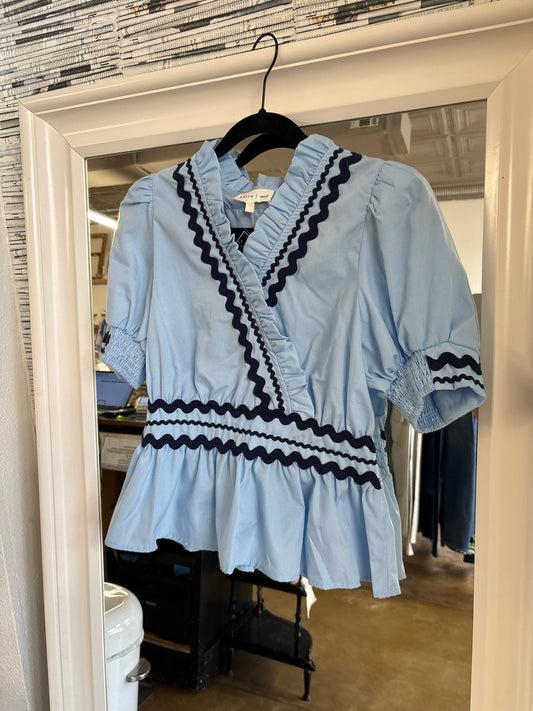 entro Size S Light Blue Top