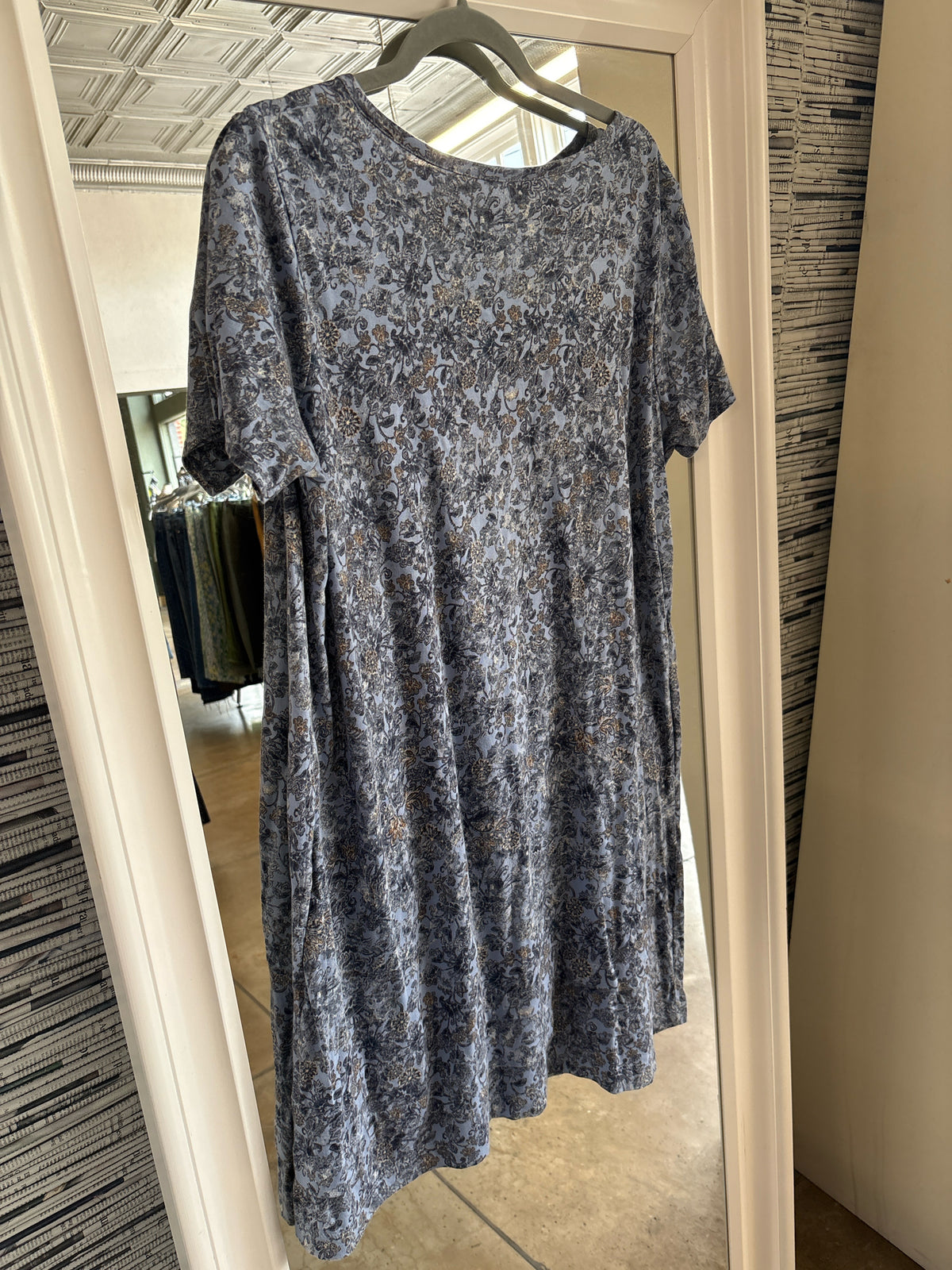 pure jill Size M Blue Floral Dress