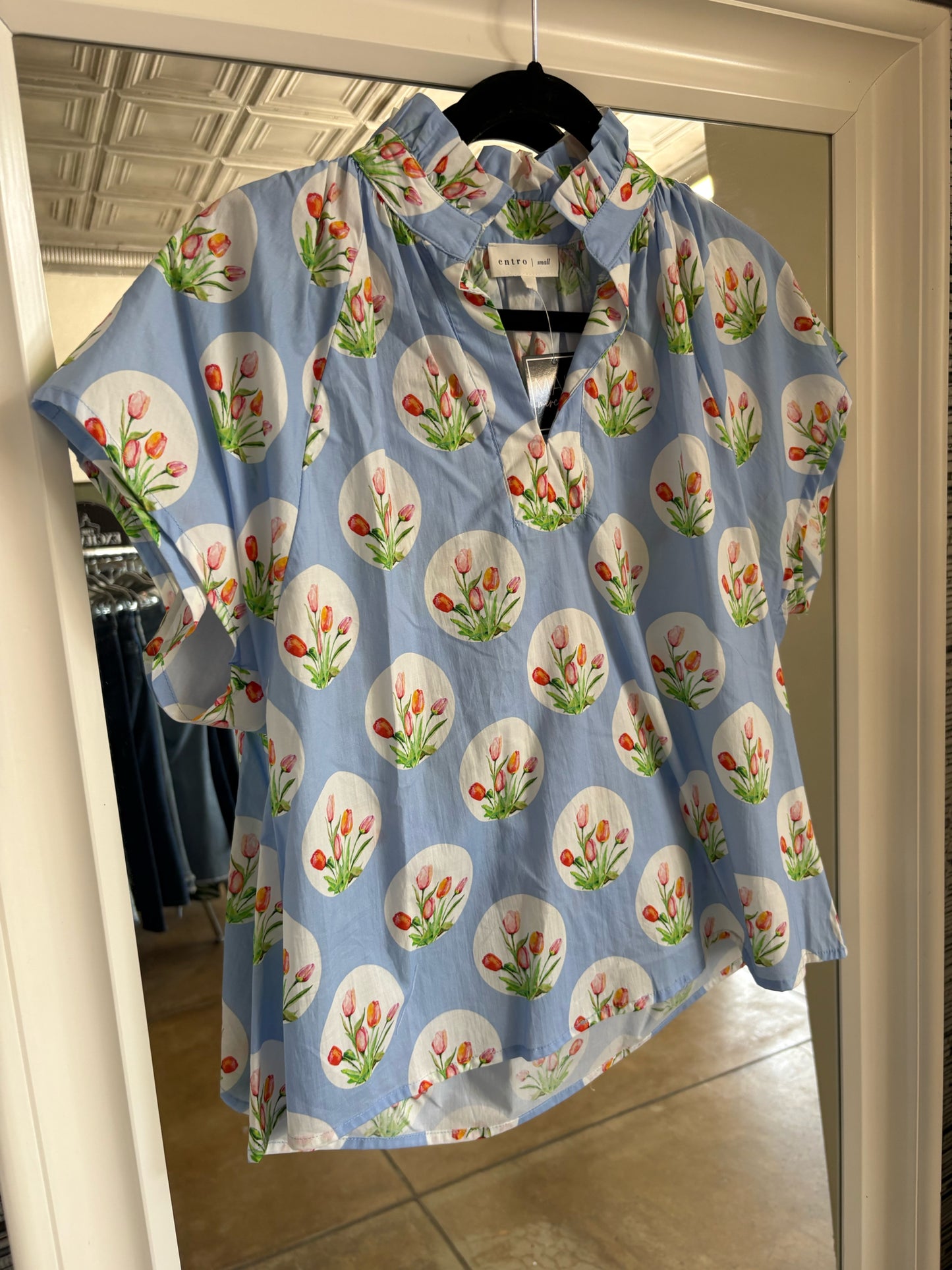 entro Size S light blue/multi Top