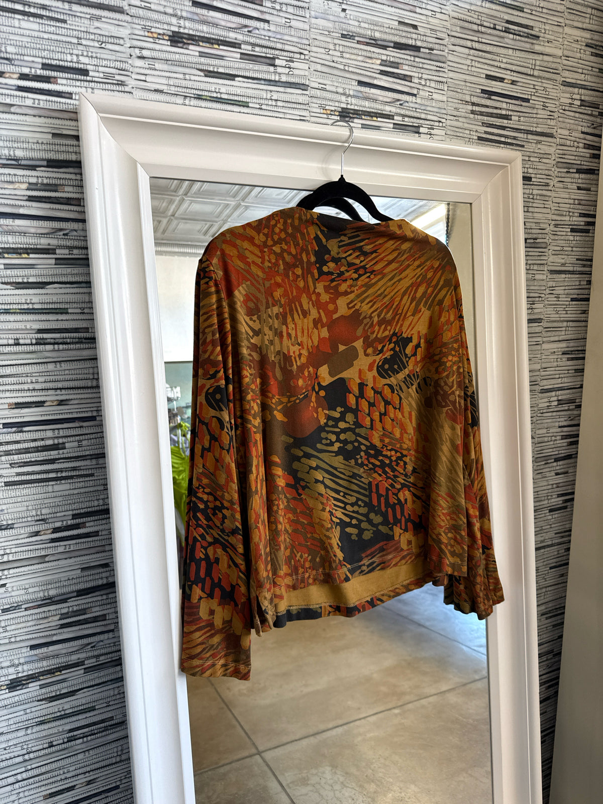 Bryn Walker Size XL Orange/Brown Top