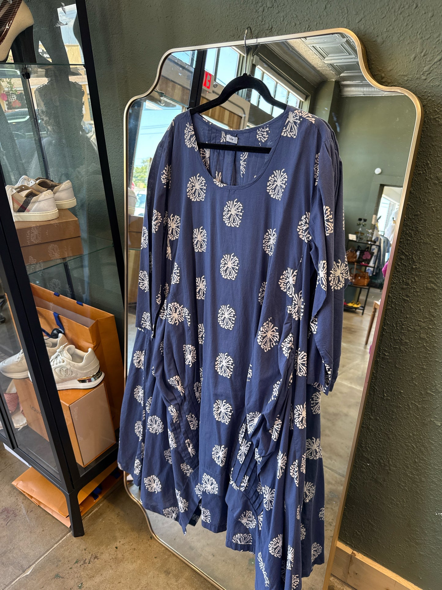 Tulip Size L Blue/White Dress