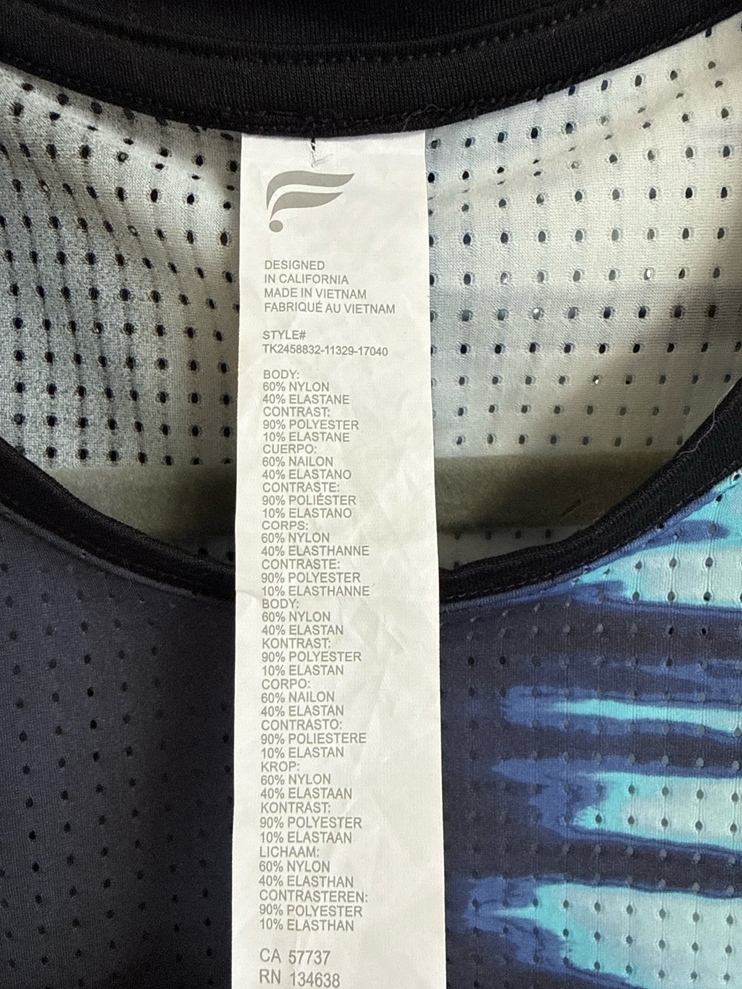 Fabletics Size M Blue Tanks