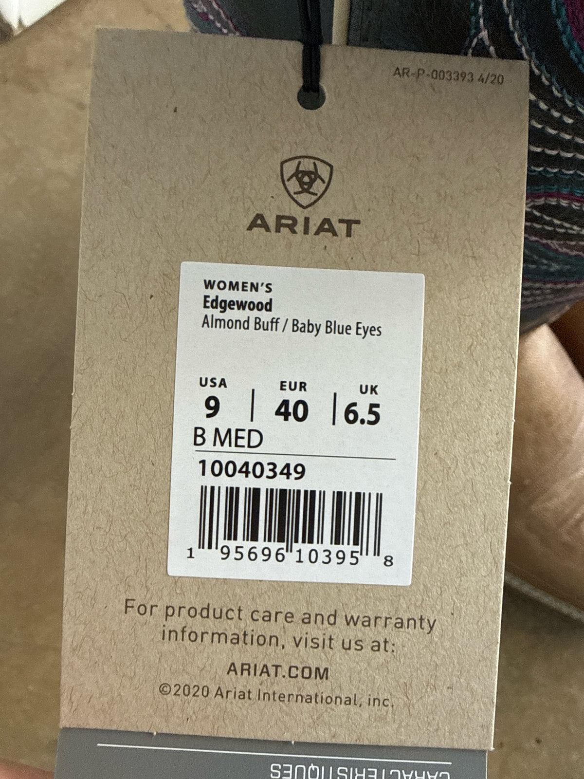 Ariat Shoe Size 9 Brown/Teal Boots