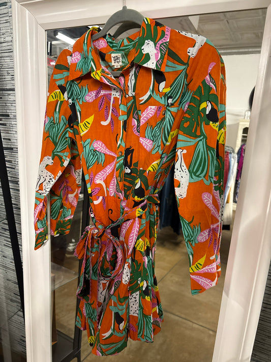 ivy jane Size XS Orange/Multi Tropical Romper