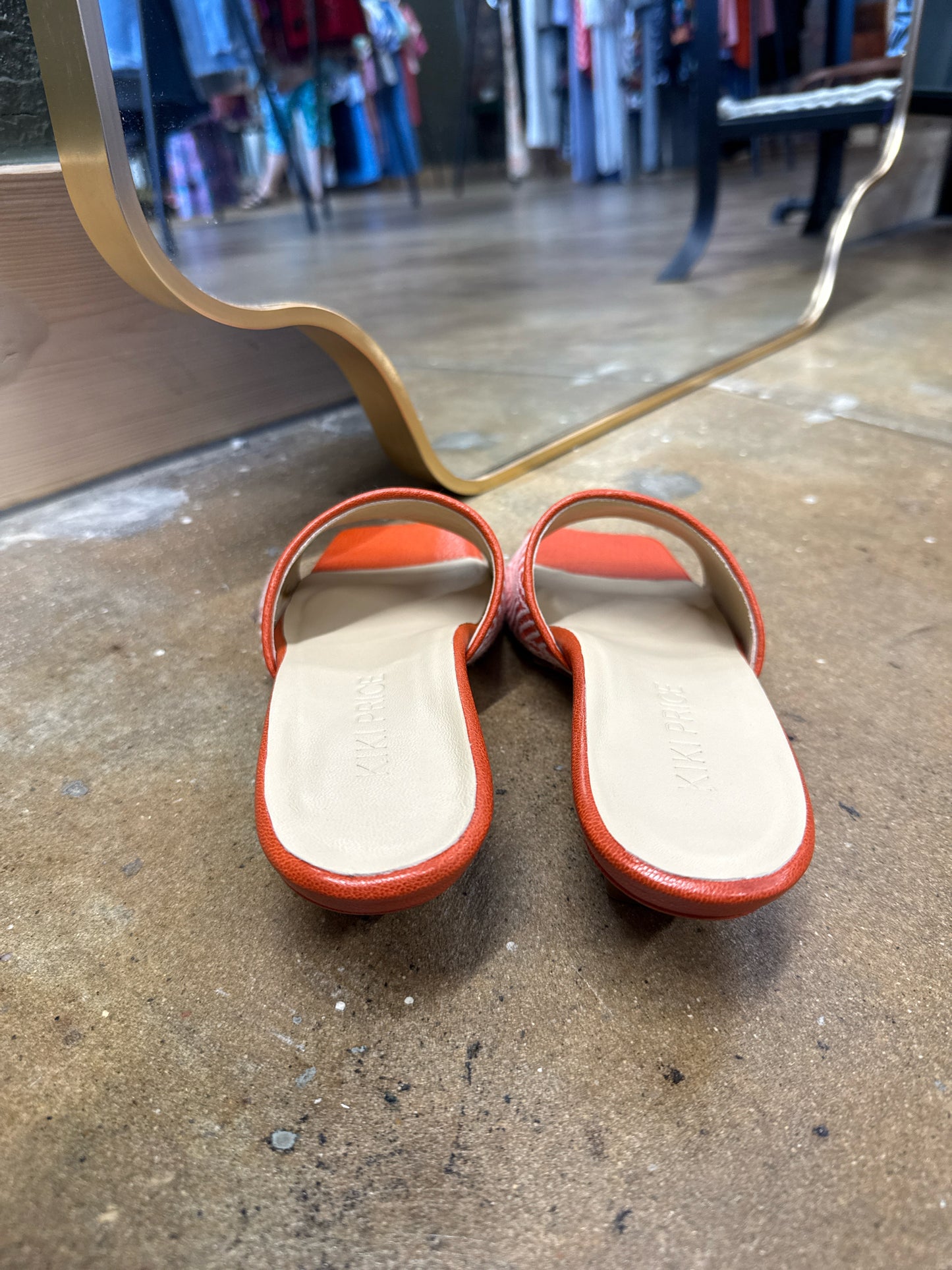 Kiki Price Shoe Size 37 Orange/White Sandals