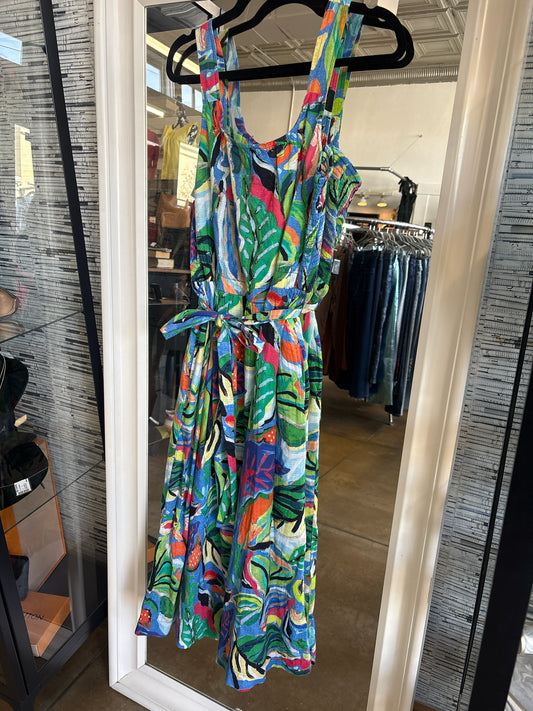 nic & zoe Size L multi Leaves Dress