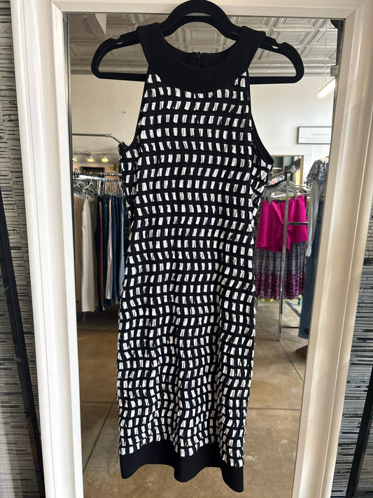 joseph ribkoff Size 8 B&W Checkered Dress