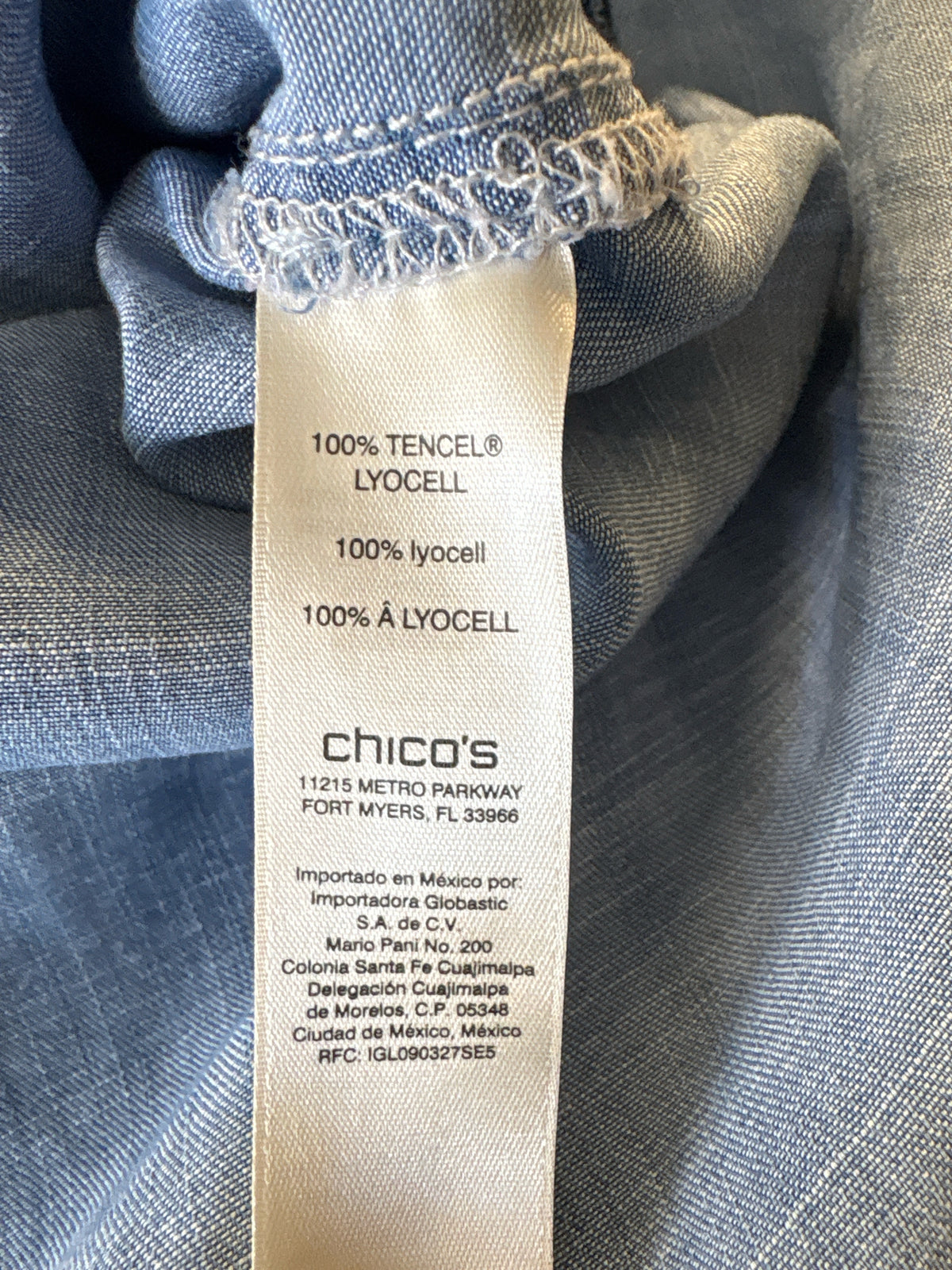 CHICO'S Size 1 Jean Top