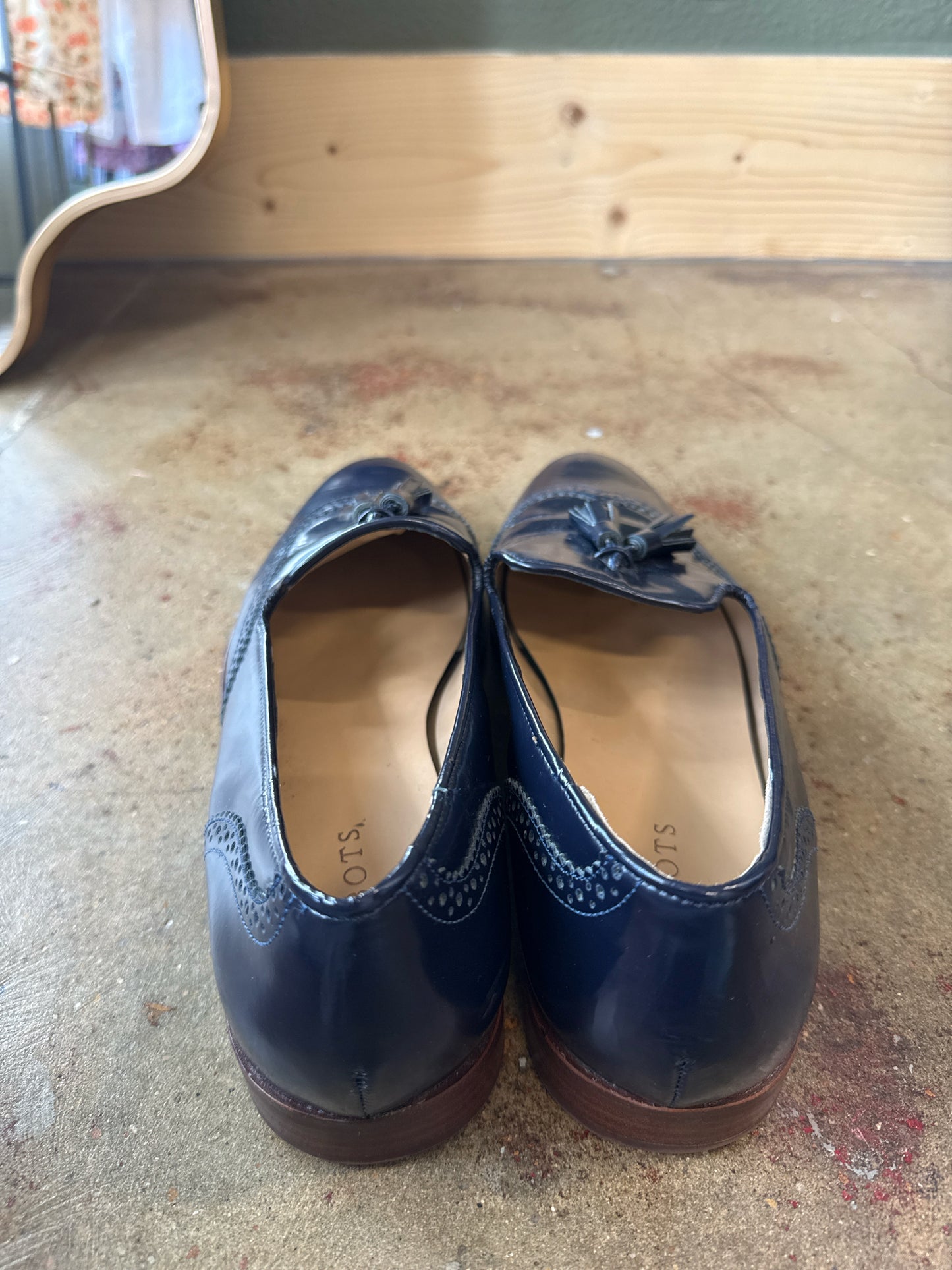 TALBOTS Shoe Size 10 Navy Loafers