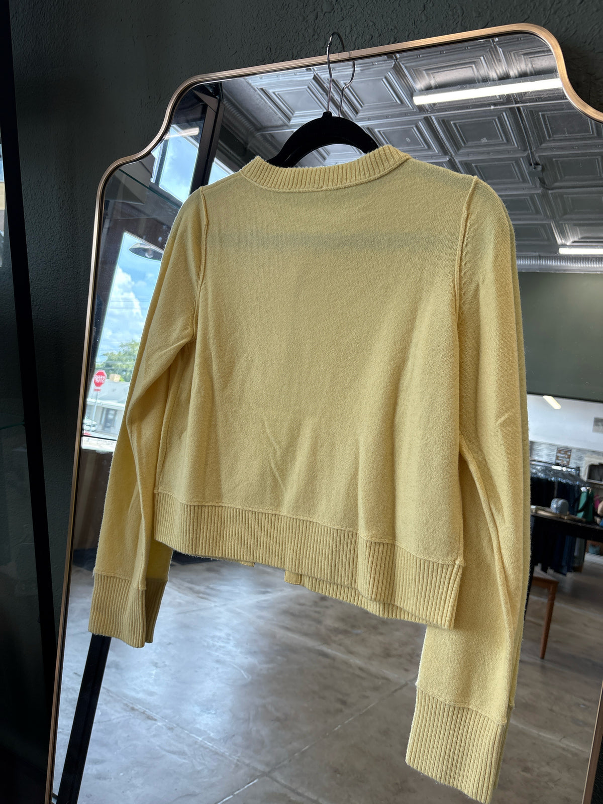 free people Size XS Canary Yellow Cardigan