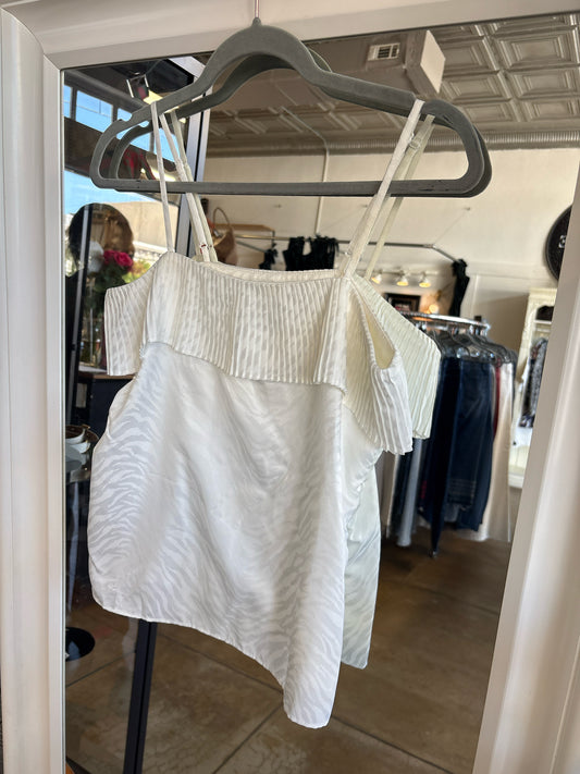 White House Black Market Size XXS Ivory spagetti strap Top