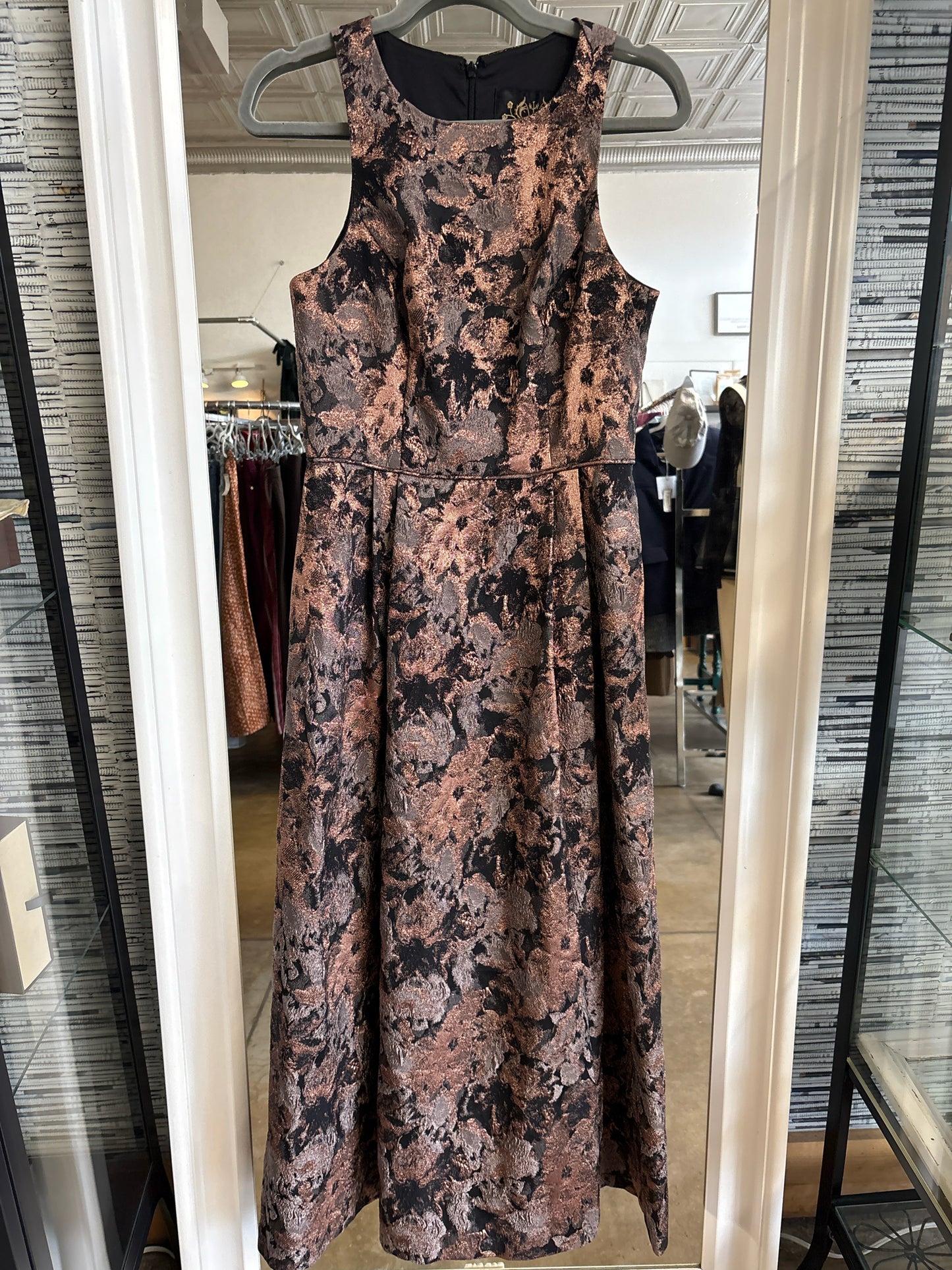 Johnny Was Size 6 Black/Multi speckled Dress