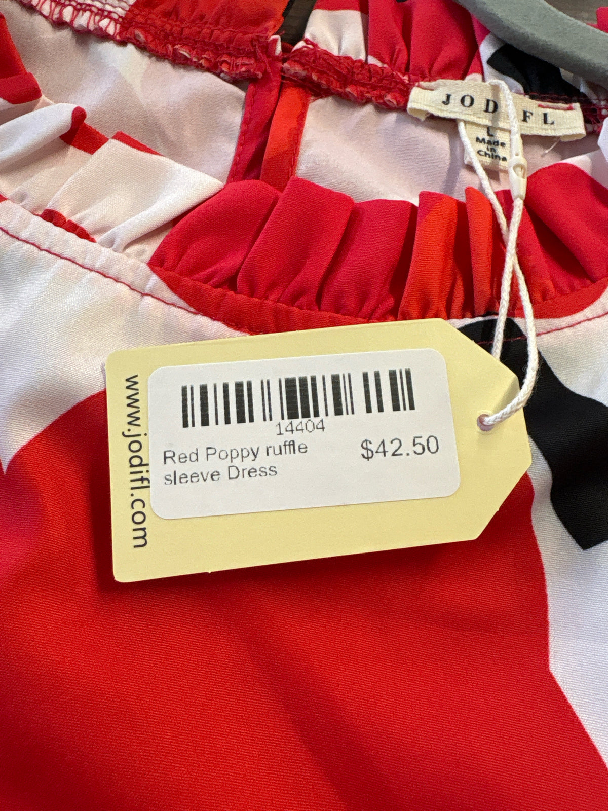 Jodifl Size L Red Print Dress