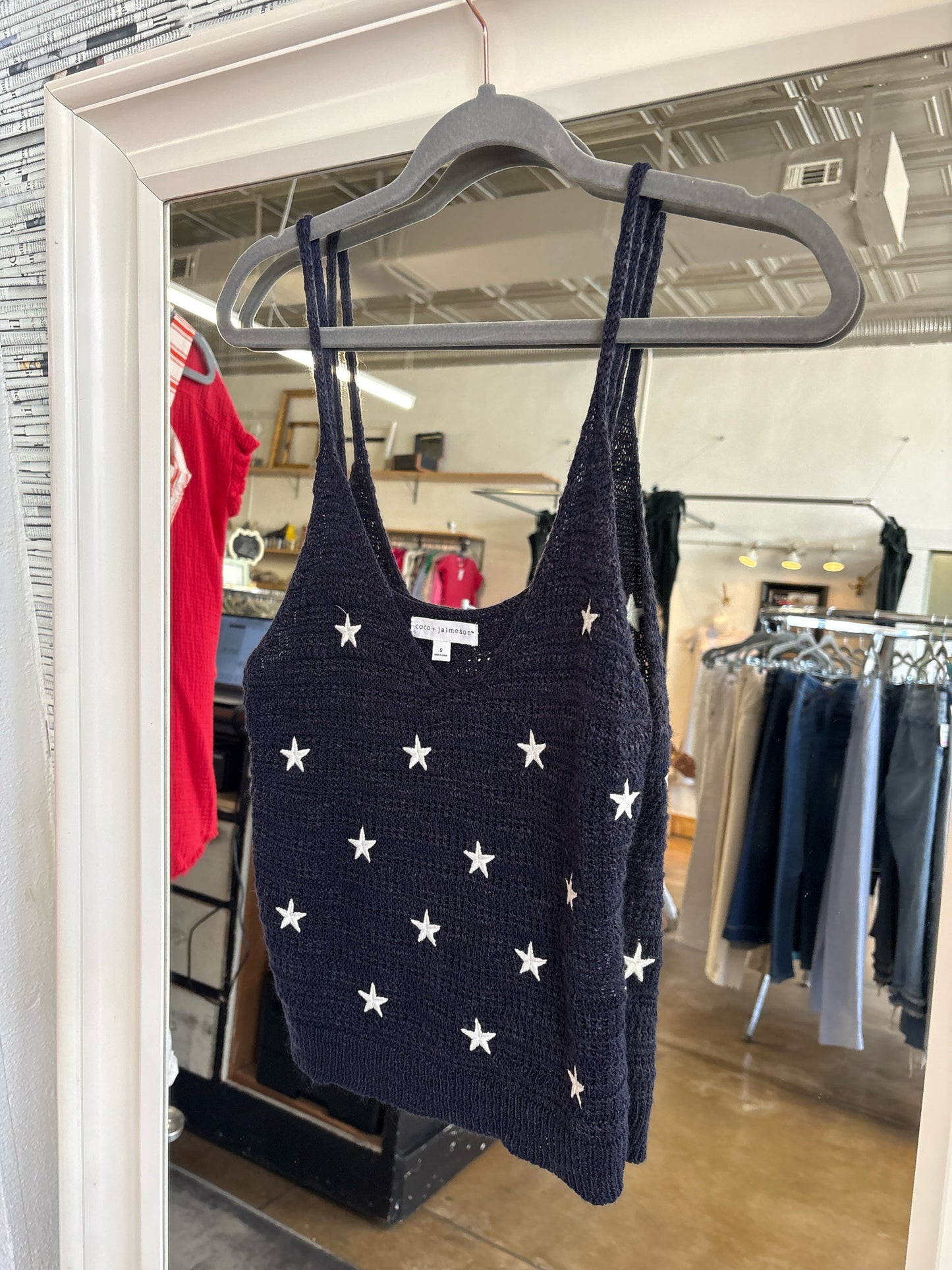 Coco + Jaimeson Size S Navy + white Top
