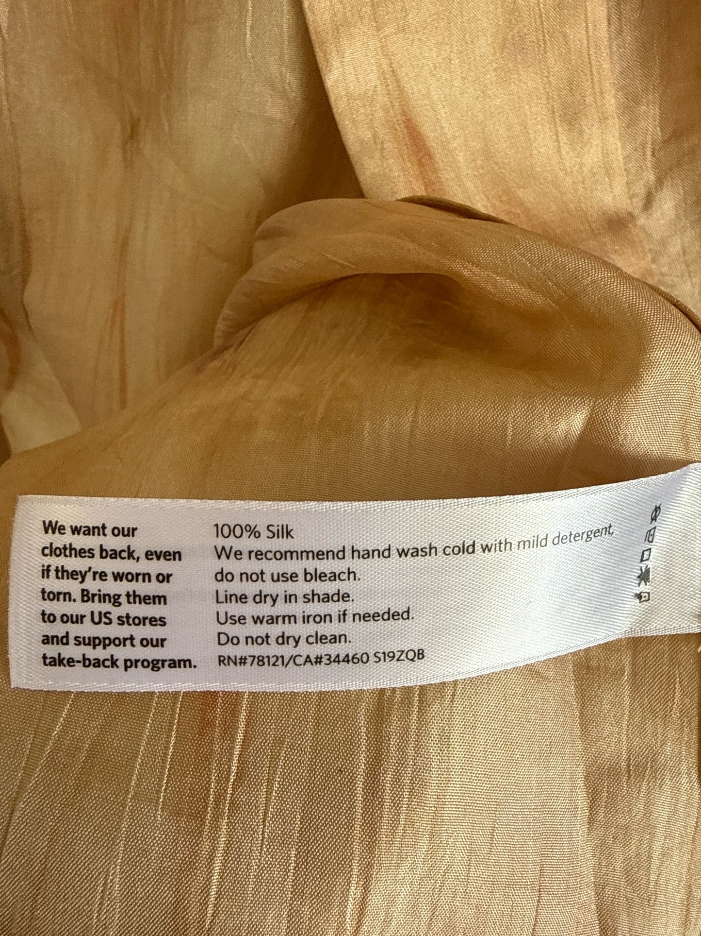 EILEEN FISHER Size S Tan Kimono/Shawl