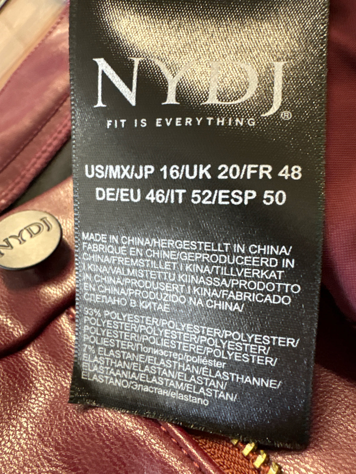 NYDJ Size 16 Aubergine Pants