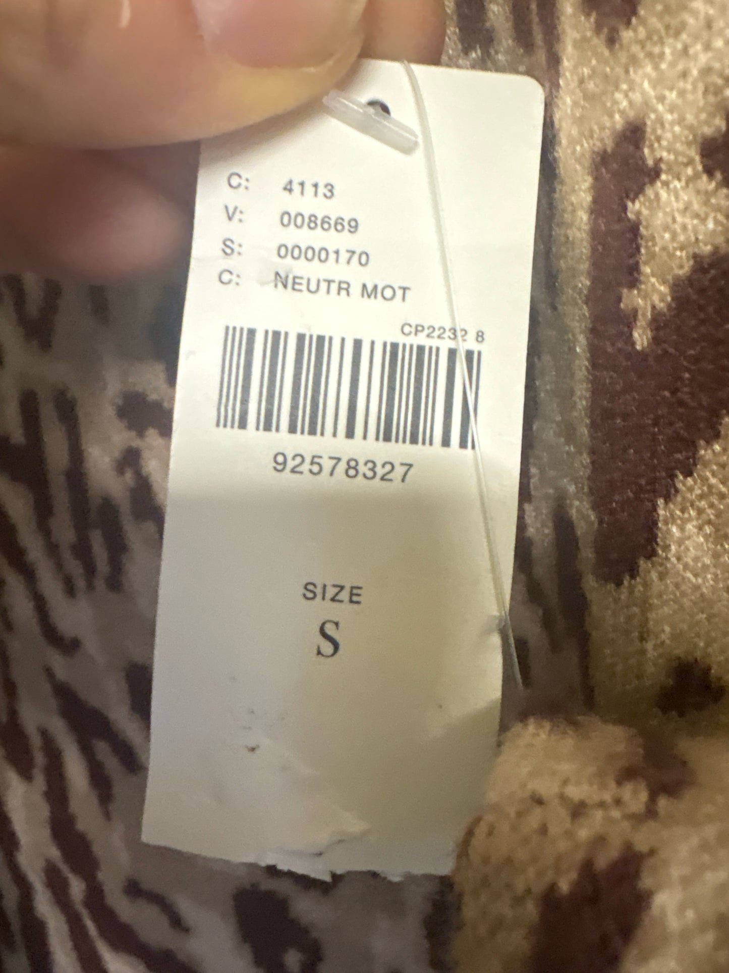 Maeve Size S Brown/Tan Cheetah Sweater