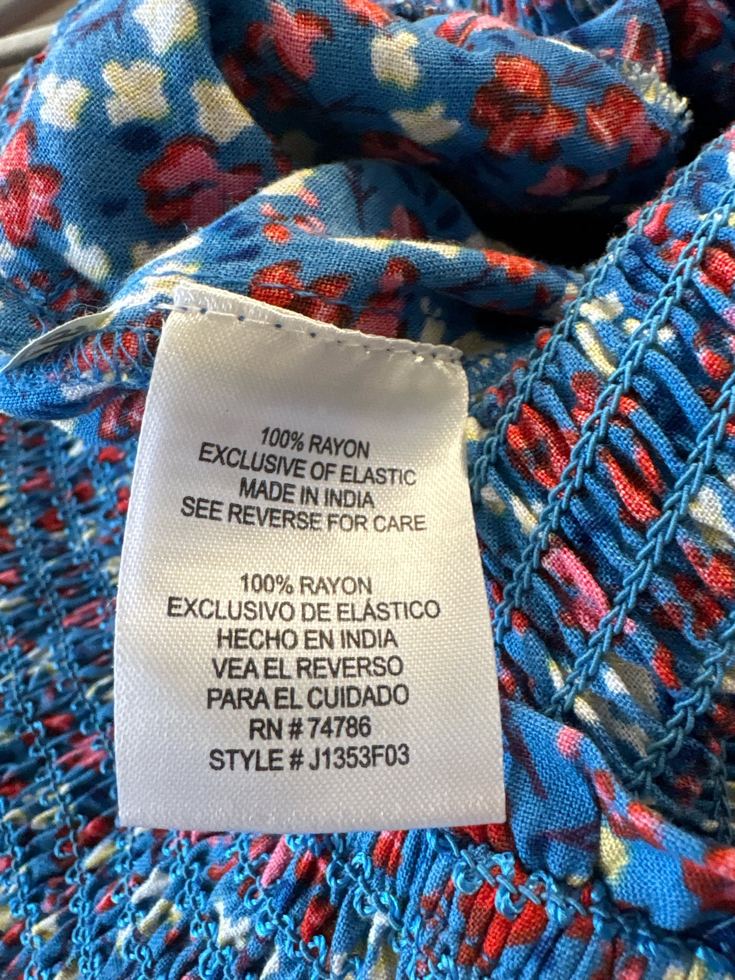 Patrons of Peace Size M blue multi Romper