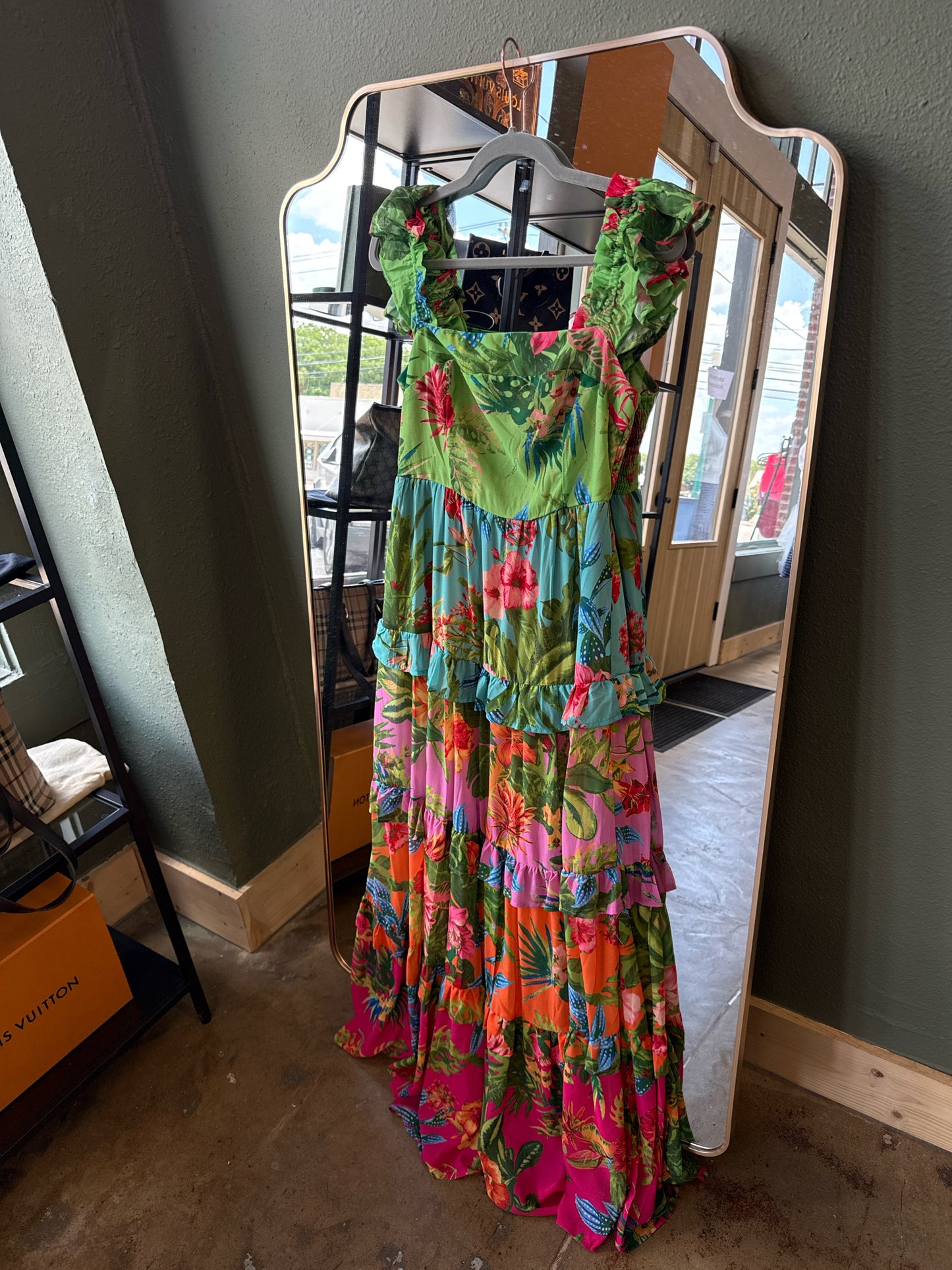 Flying Tomato Size M green/blue/purple Dress