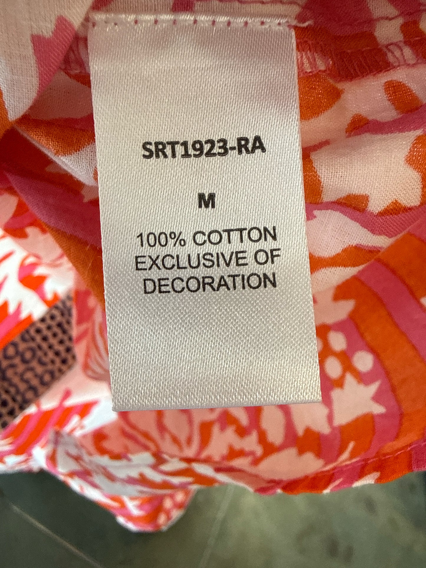 THML Size M Orange/Pink Top