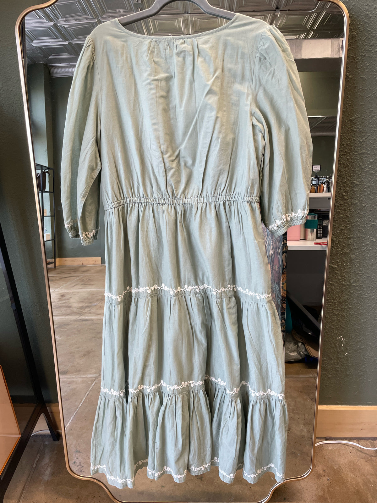 Lucky Brand Size L sage green Dress