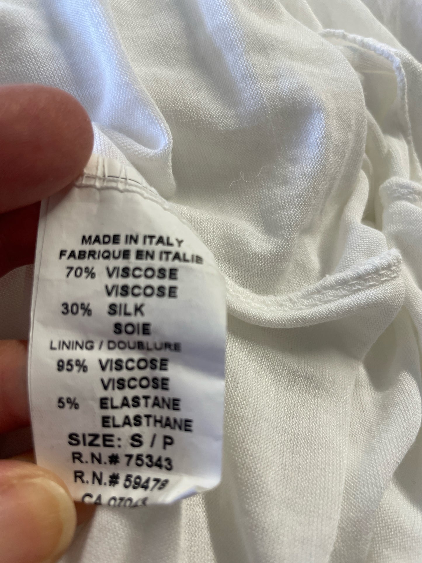 BELLAMBIA Size S White Dress