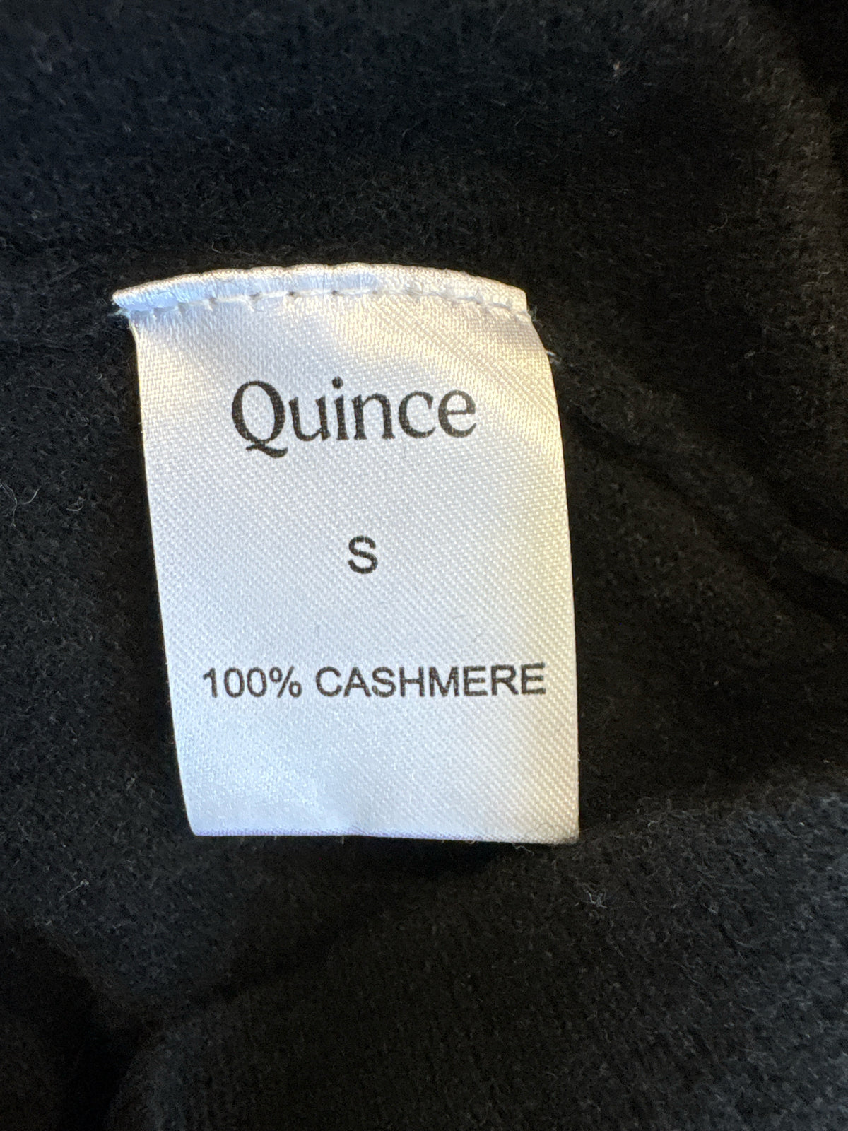 Quince Size S Black Sweater