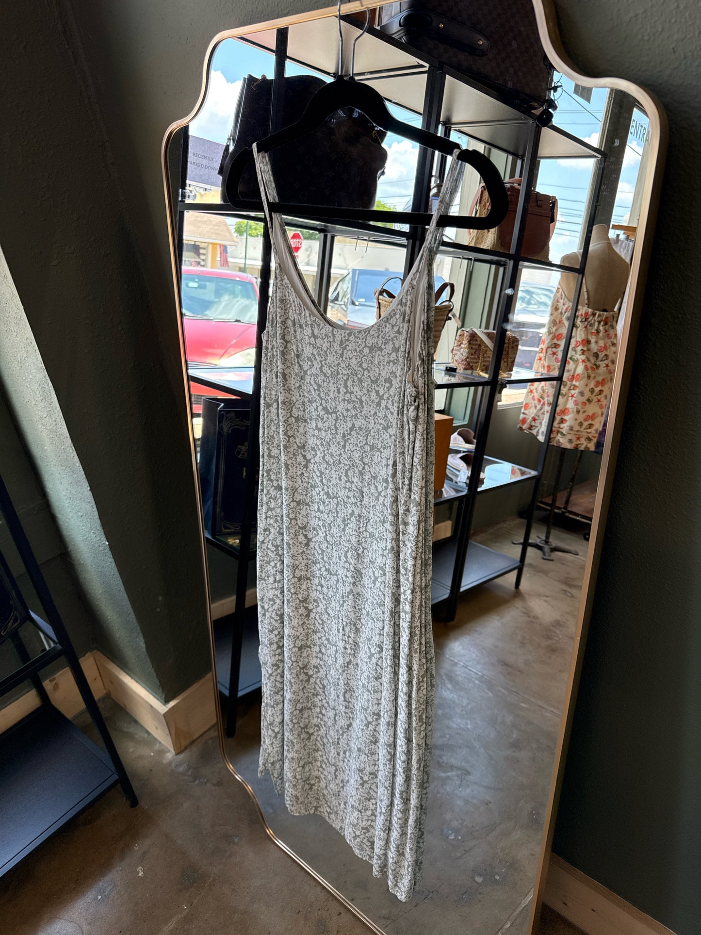 Everlane Size 6 Green/White Dress