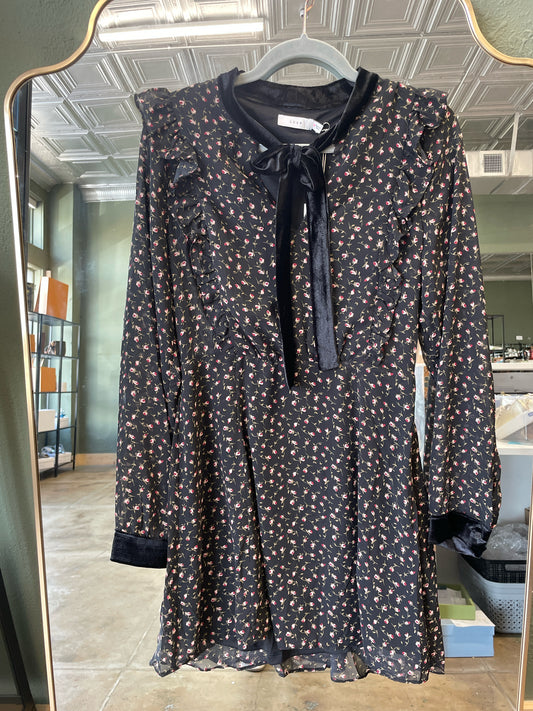 Lush Size M Black Print Dress