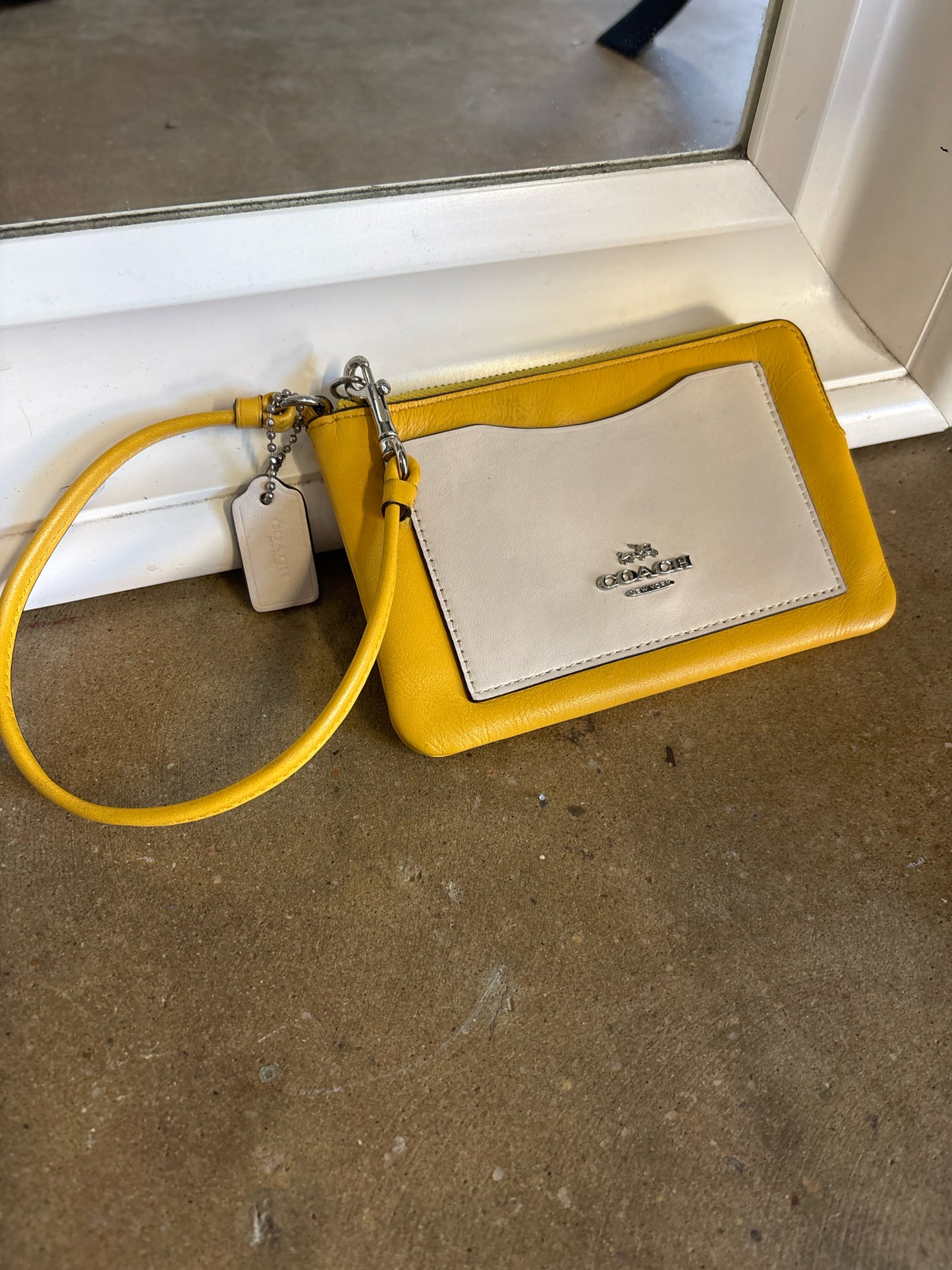 COACH Yellow/White Wallet/Wristlet