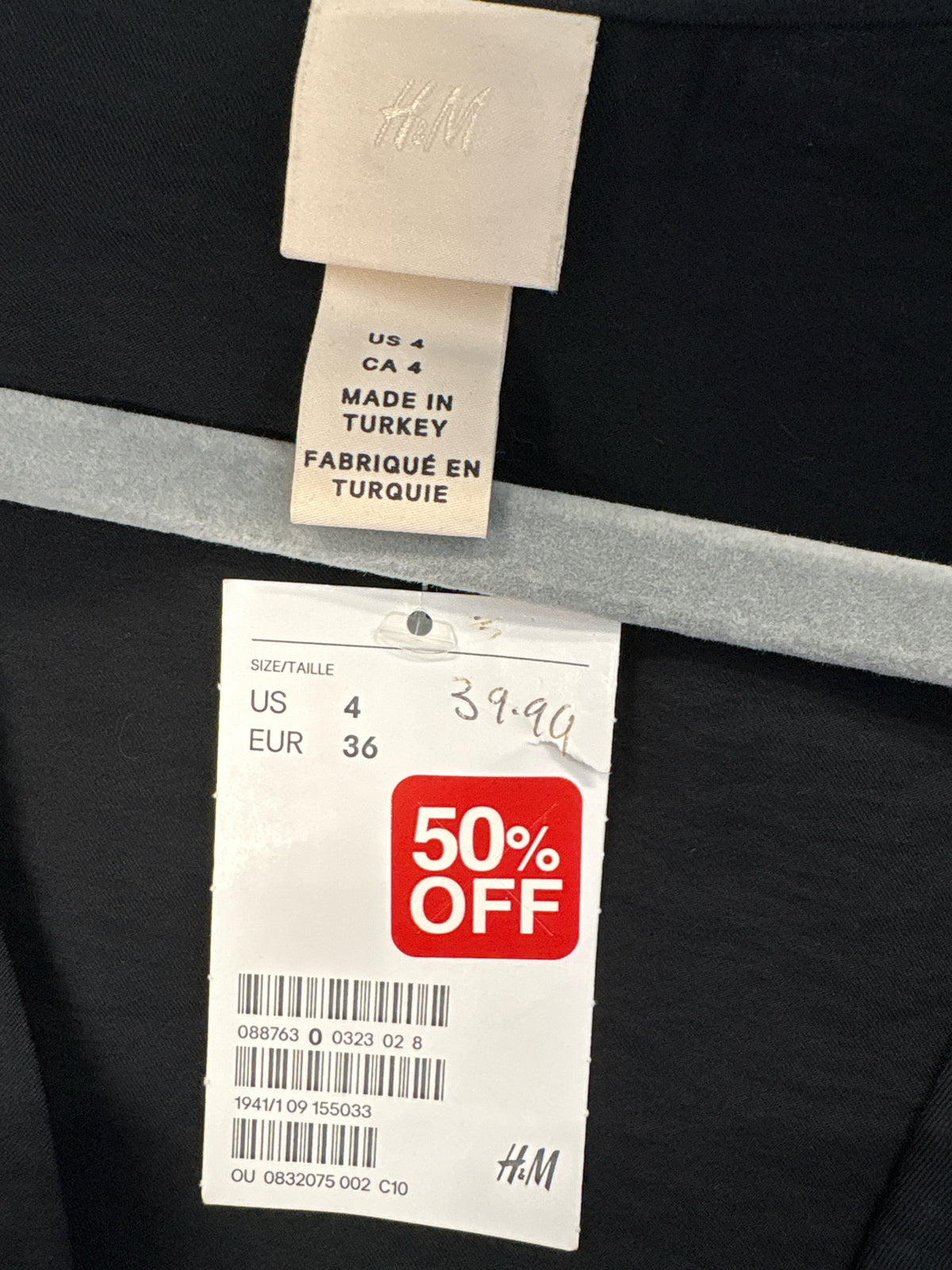 H & M Size 4 Black Top