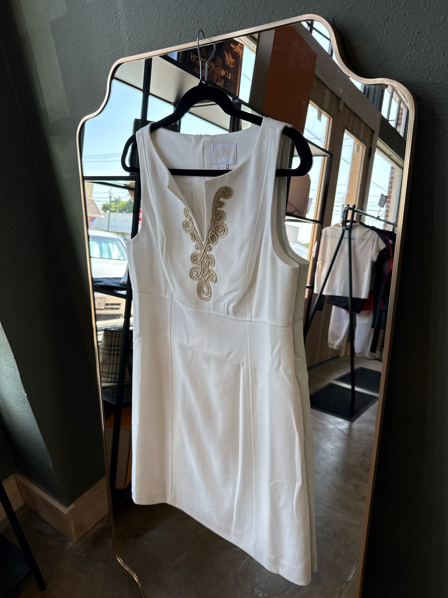 Lilly Pulitzer Size 10 Cream/Gold Dress